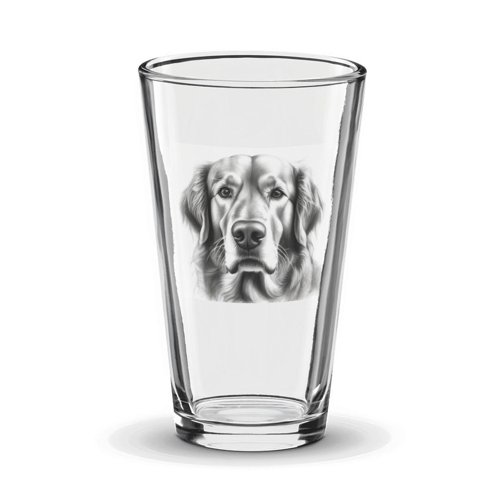 PugMug Custom Golden Retriever Glass Tumbler