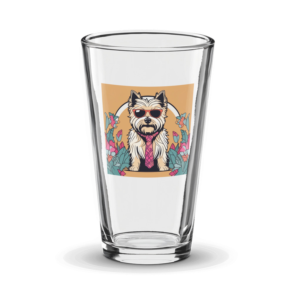 PugMug Custom Cairn Terrier Glass Tumbler