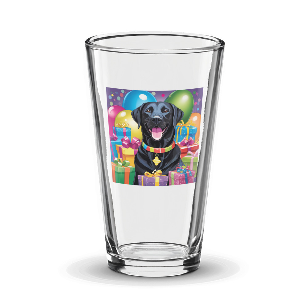 PugMug Custom Black Labrador Retriever Glass Tumbler