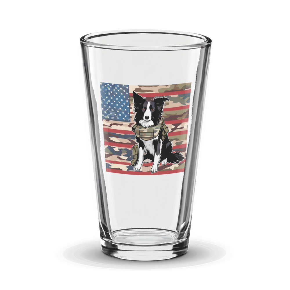 PugMug Custom Border Collie Glass Tumbler