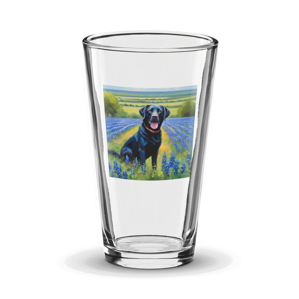 PugMug Custom Black Labrador Retriever Glass Tumbler