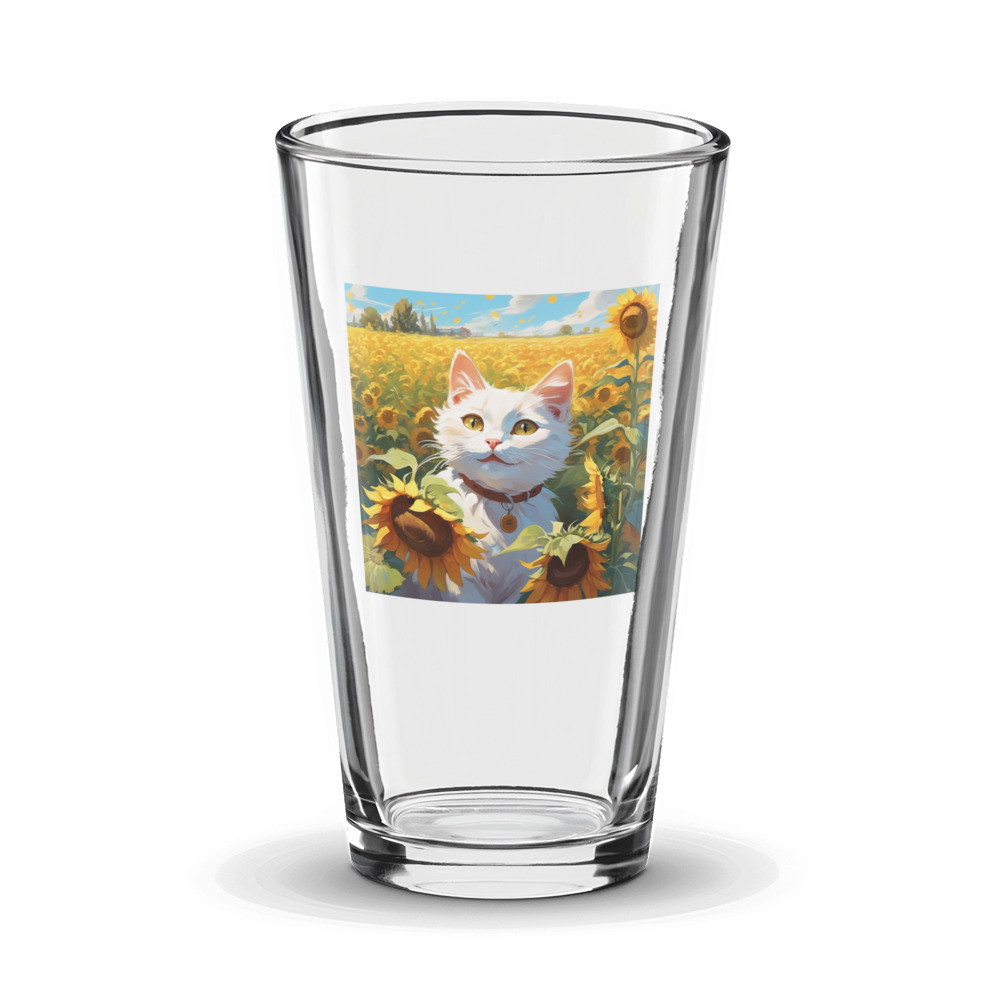 PugMug Custom White Companion Cat Glass Tumbler