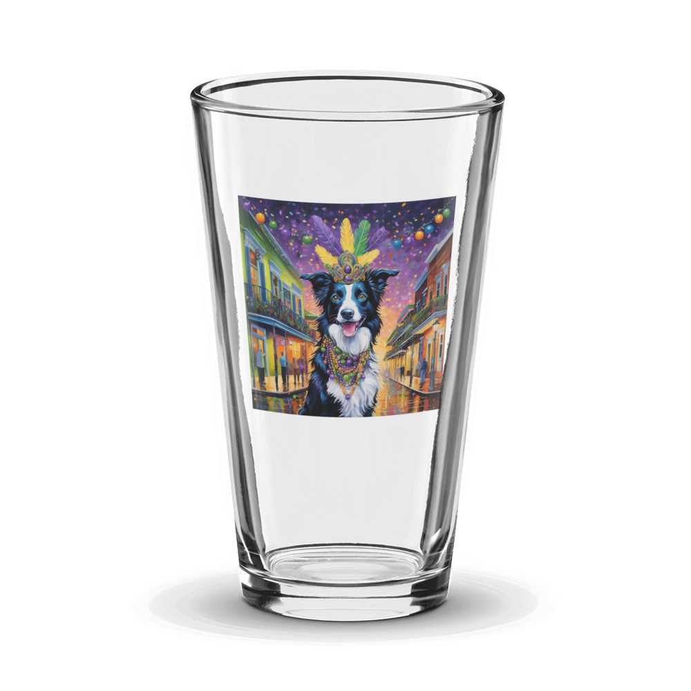 PugMug Custom Border Collie Glass Tumbler