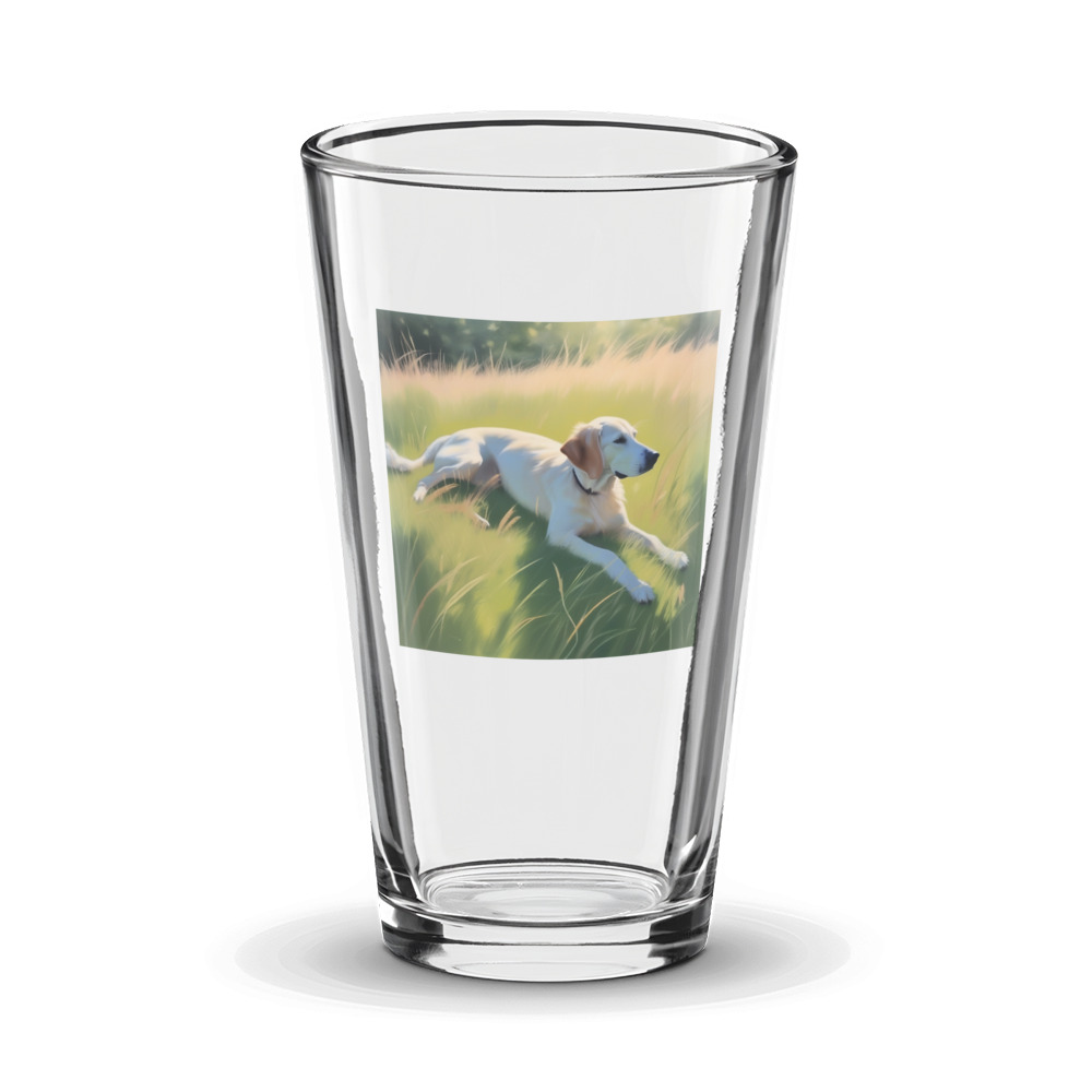 PugMug Custom Pointer Dog Glass Tumbler