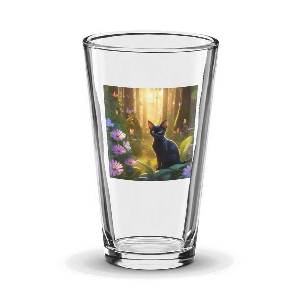 PugMug Custom Black Abyssinian Cat Glass Tumbler