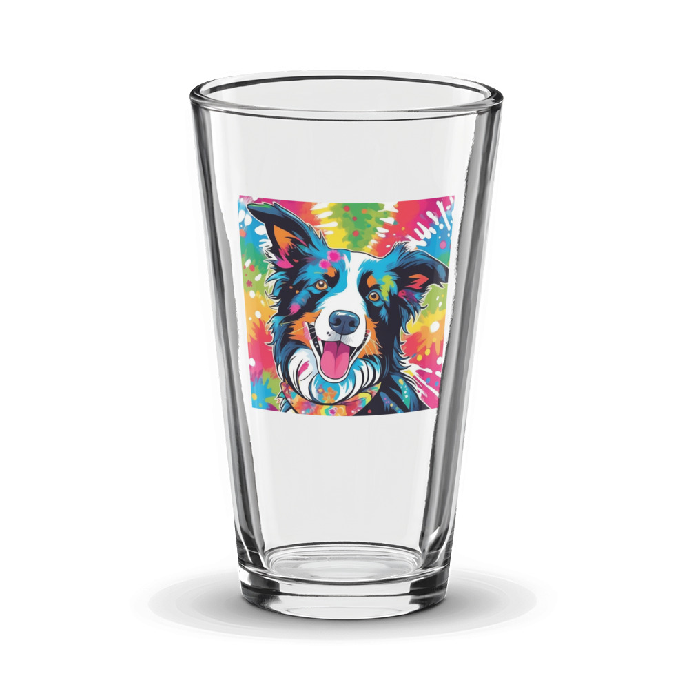 PugMug Custom Border Collie Glass Tumbler