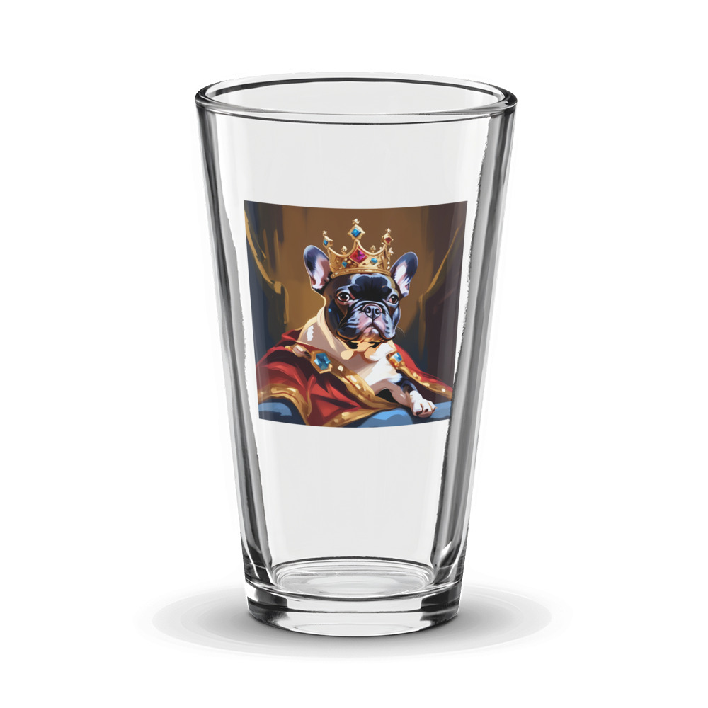 PugMug Custom Tan French Bulldog Glass Tumbler