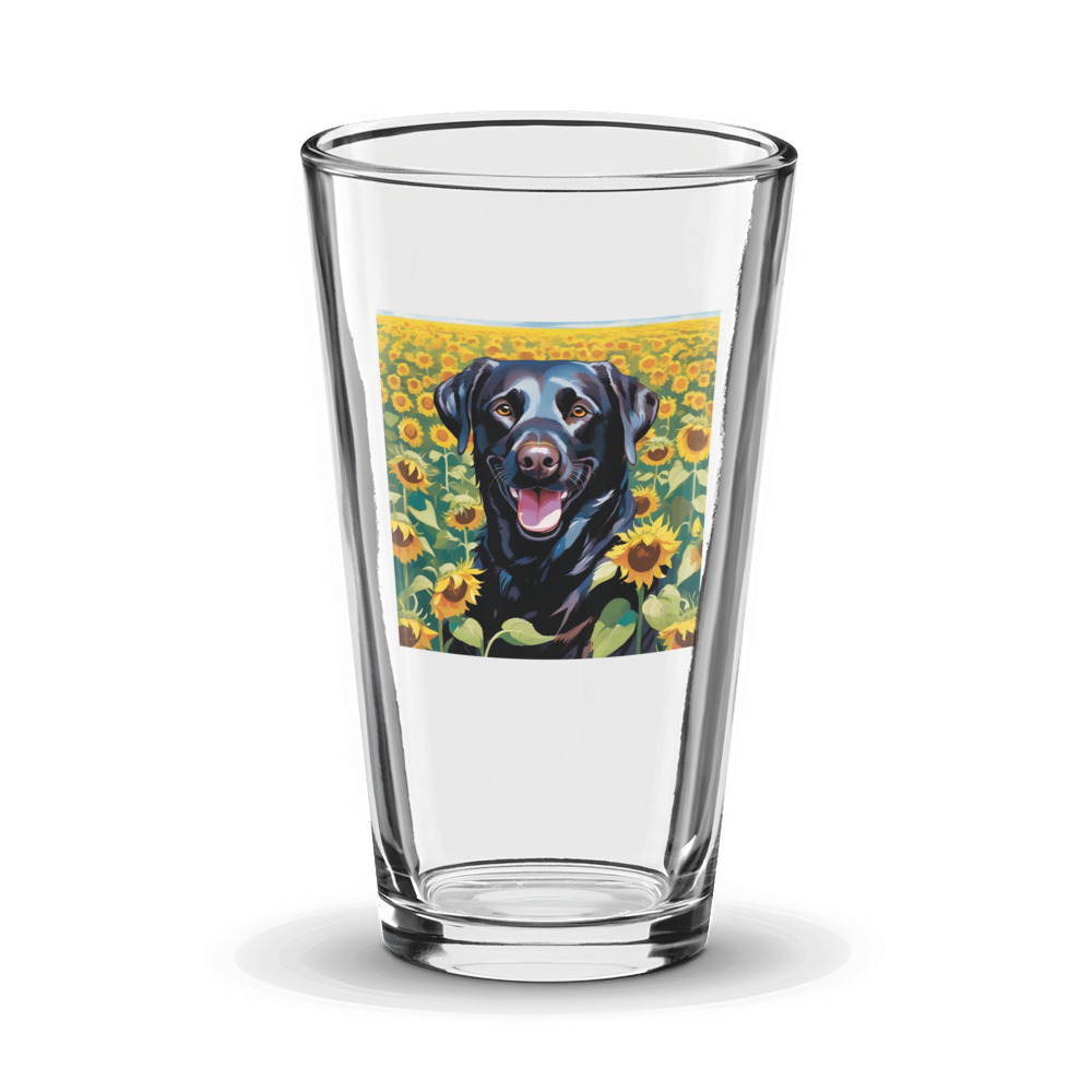 PugMug Custom Black Labrador Retriever Glass Tumbler