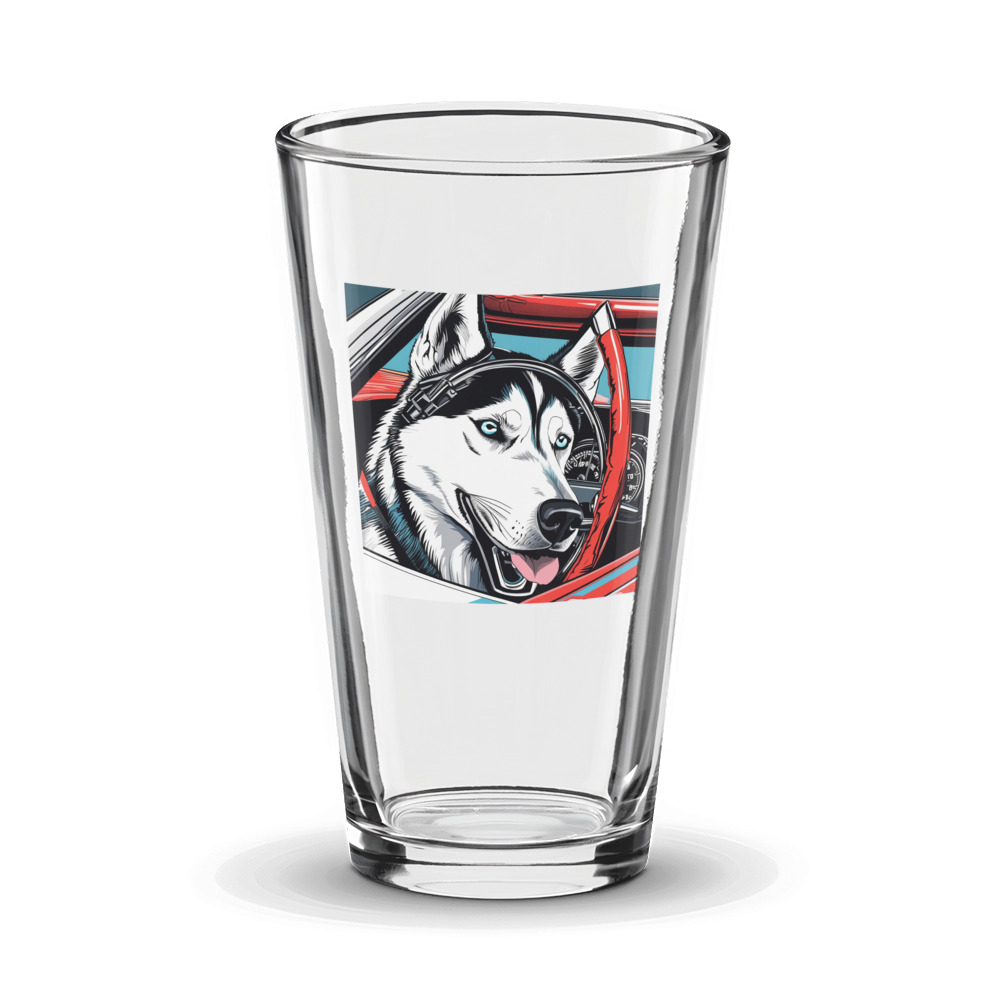 PugMug Custom Siberian Husky Glass Tumbler