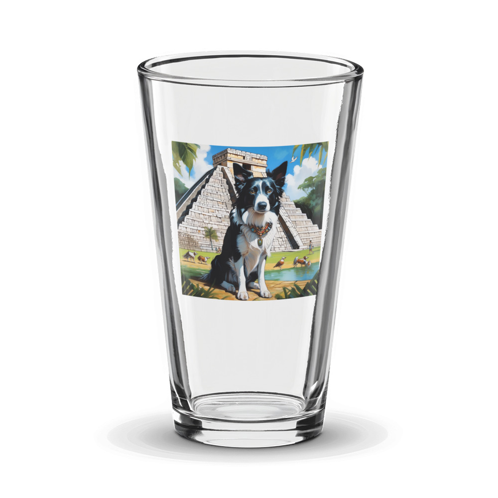 PugMug Custom Border Collie Glass Tumbler