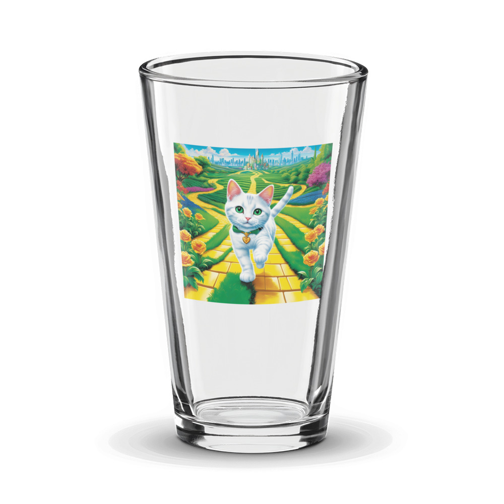 PugMug Custom White Companion Cat Glass Tumbler