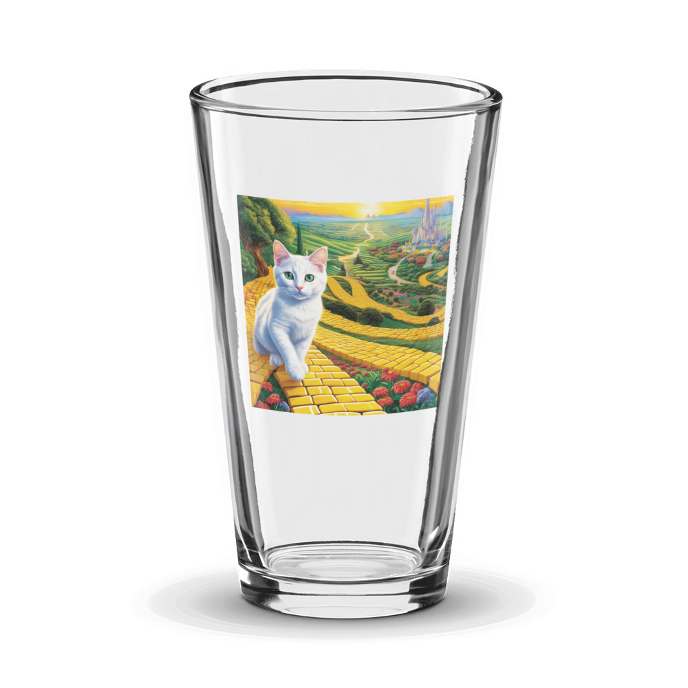 PugMug Custom White Companion Cat Glass Tumbler