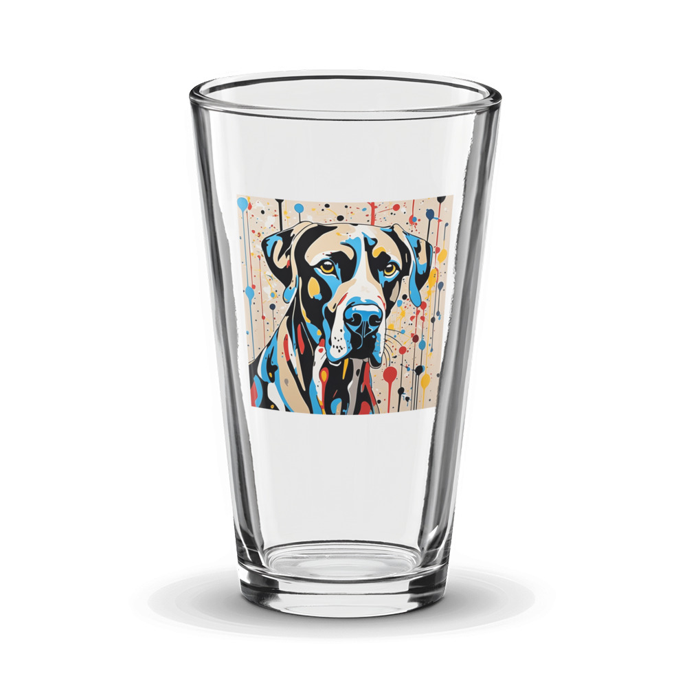 PugMug Custom Great Dane Glass Tumbler