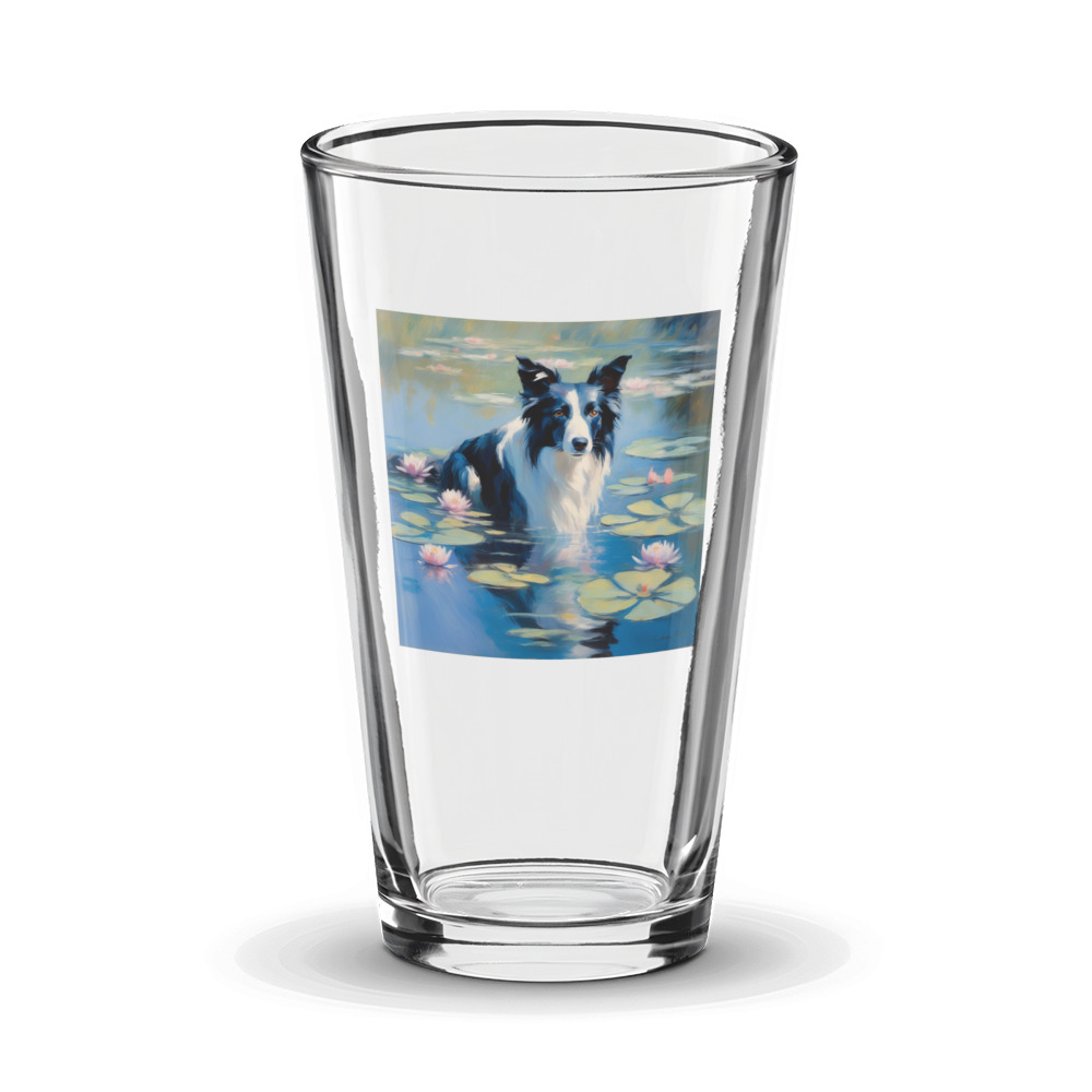 PugMug Custom Border Collie Glass Tumbler