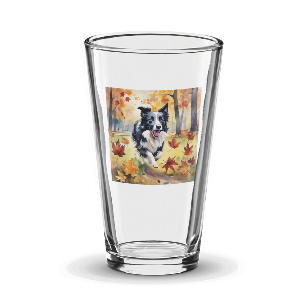 PugMug Custom Border Collie Glass Tumbler