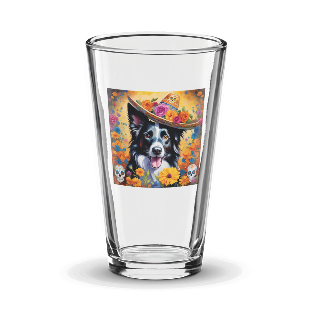 PugMug Custom Border Collie Glass Tumbler