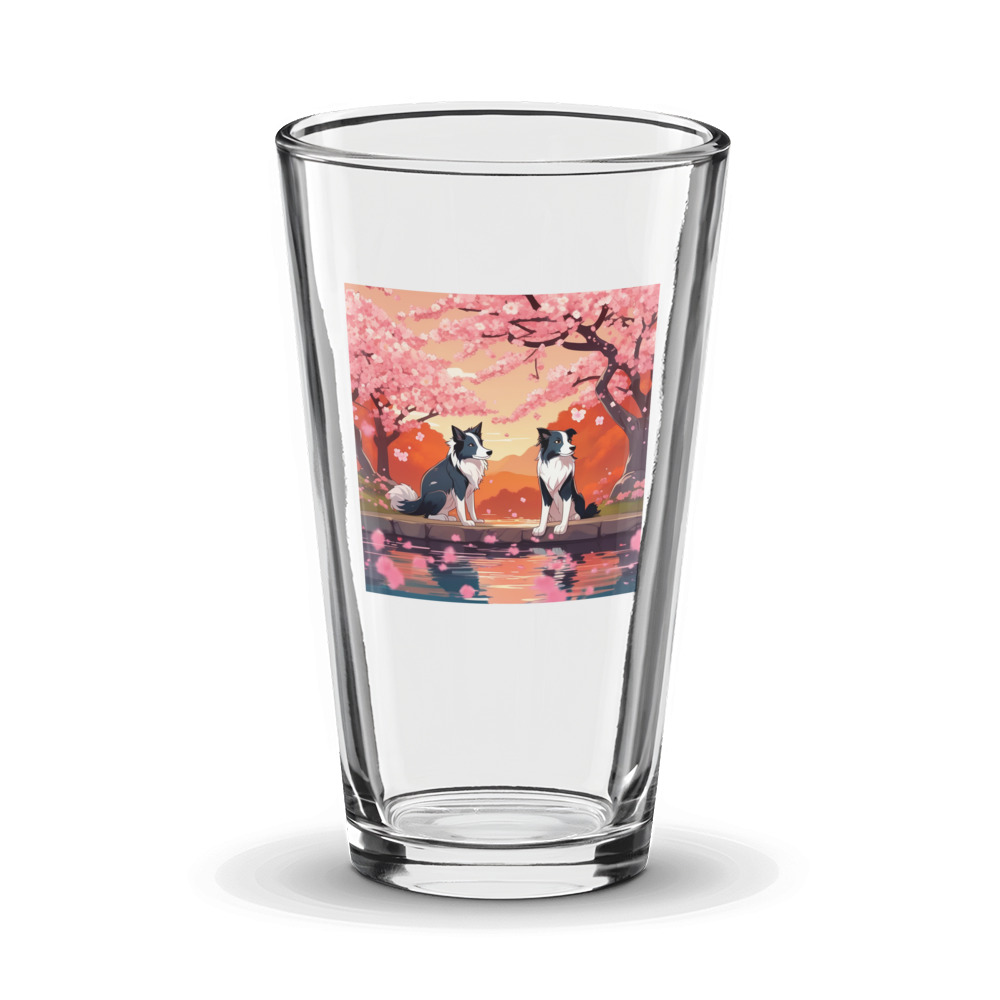 PugMug Custom Border Collie Glass Tumbler