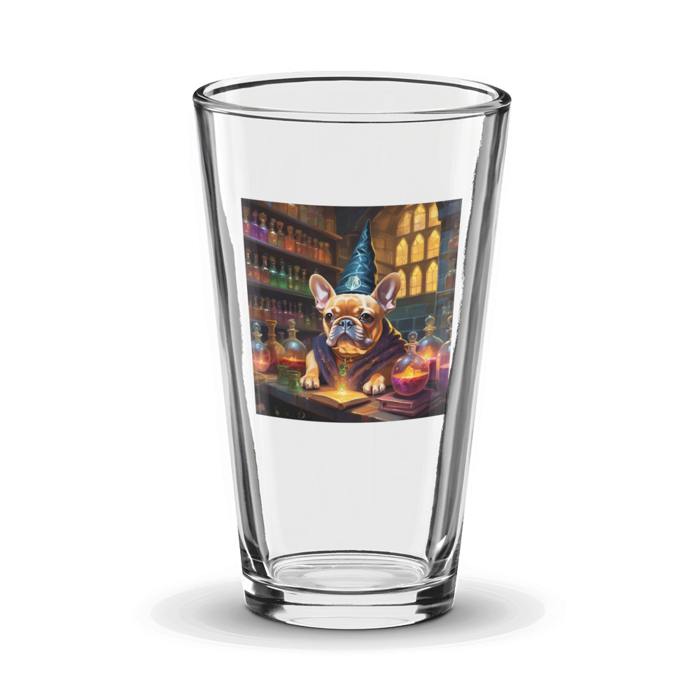 PugMug Custom Tan French Bulldog Glass Tumbler