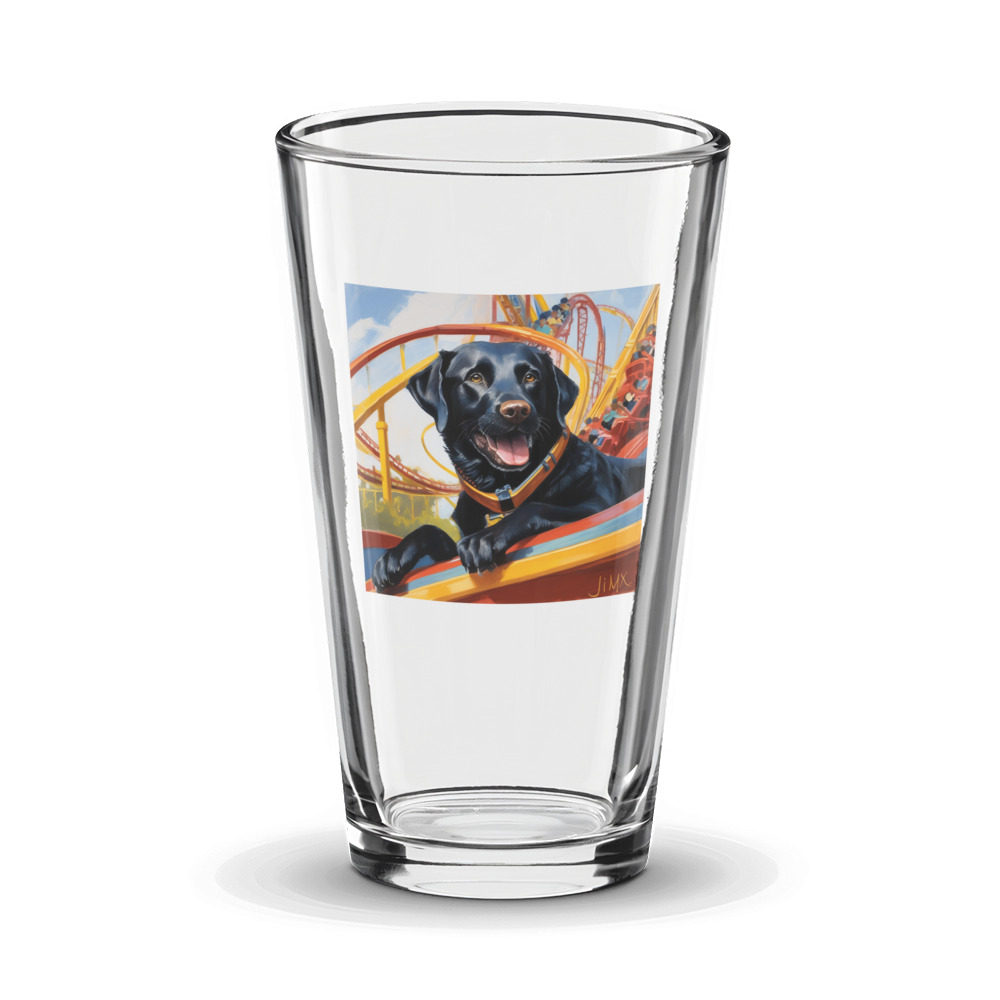 PugMug Custom Black Labrador Retriever Glass Tumbler