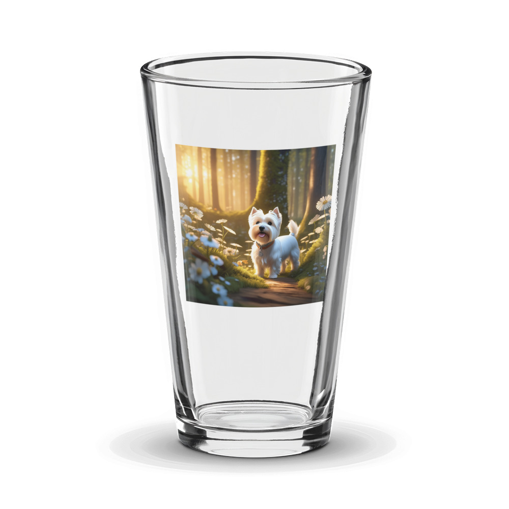 PugMug Custom West Highland White Terrier Glass Tumbler