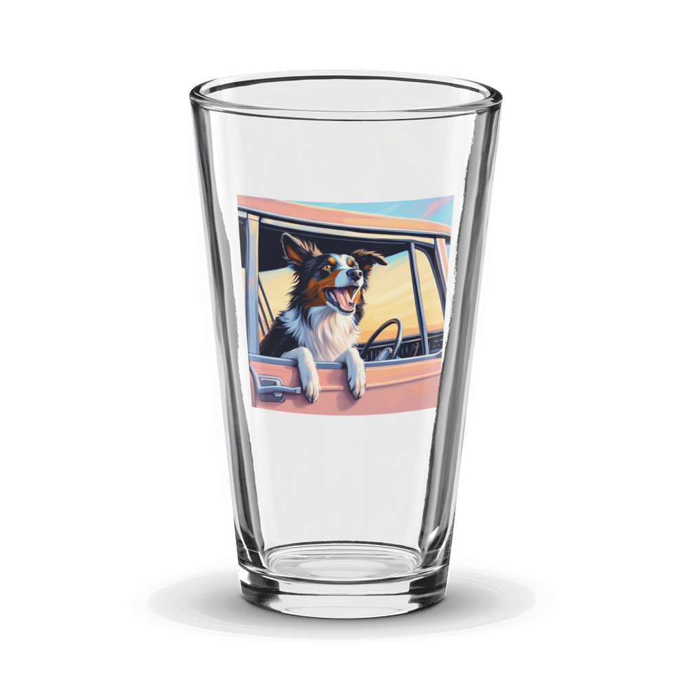 PugMug Custom Border Collie Glass Tumbler