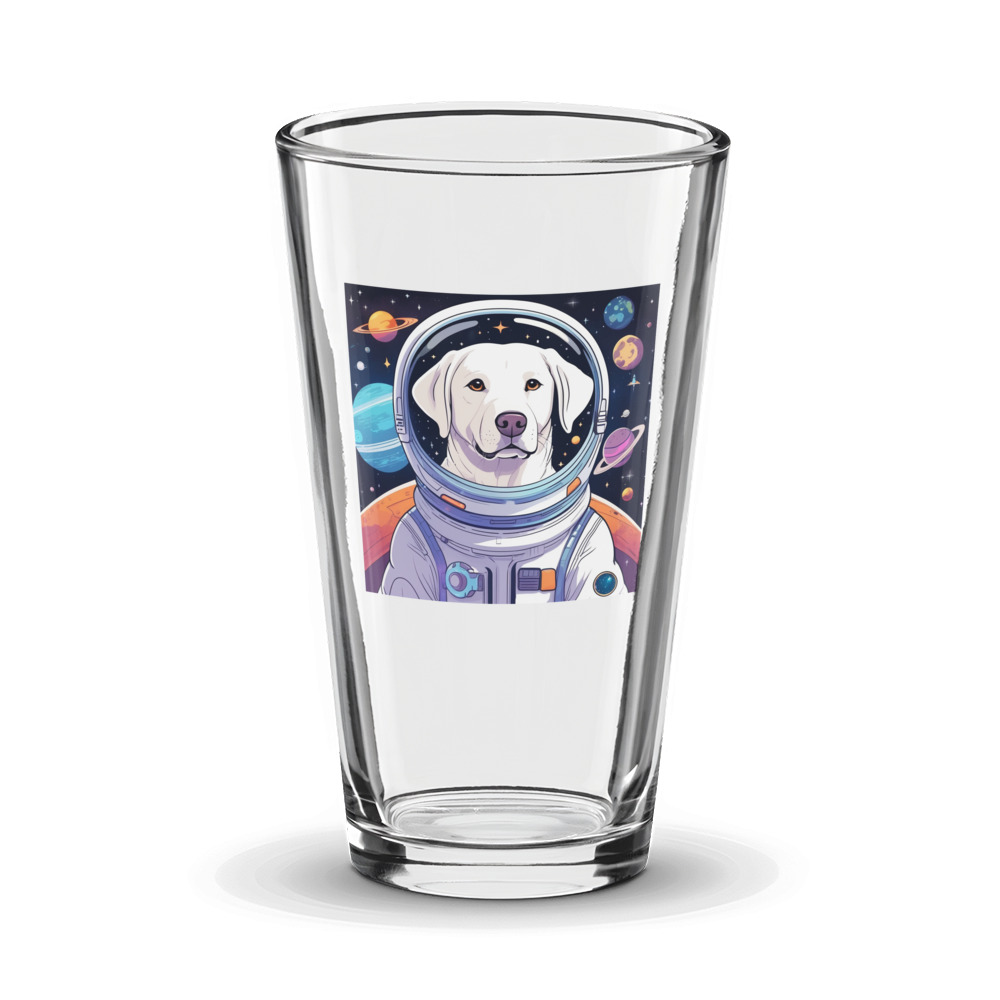 PugMug Custom White Labrador Retriever Glass Tumbler