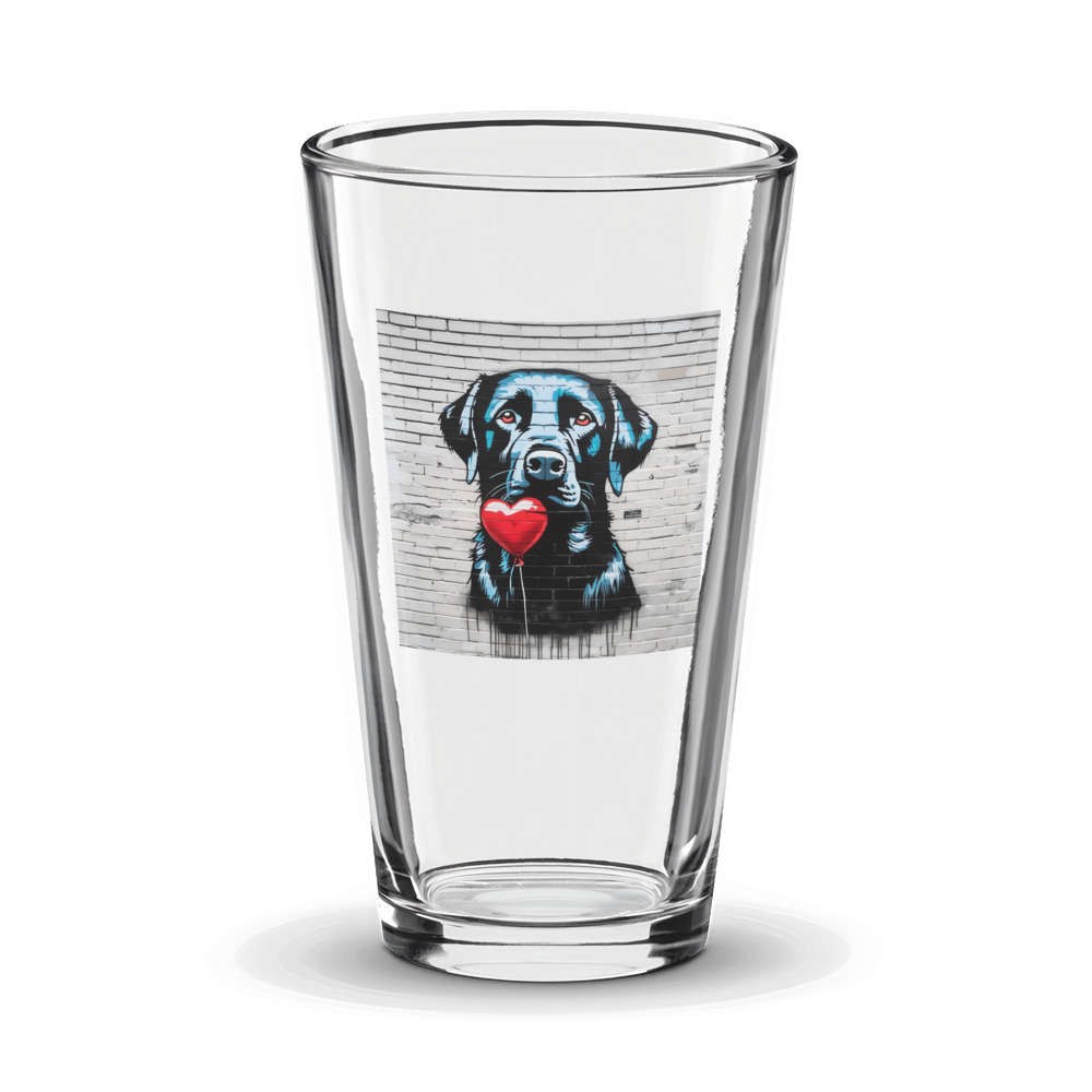 PugMug Custom Black Labrador Retriever Glass Tumbler