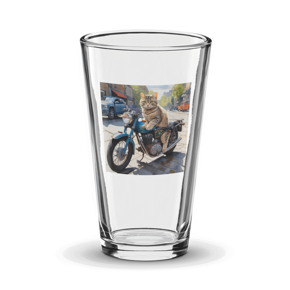 PugMug Custom Tabby Scottish Fold Cat Glass Tumbler