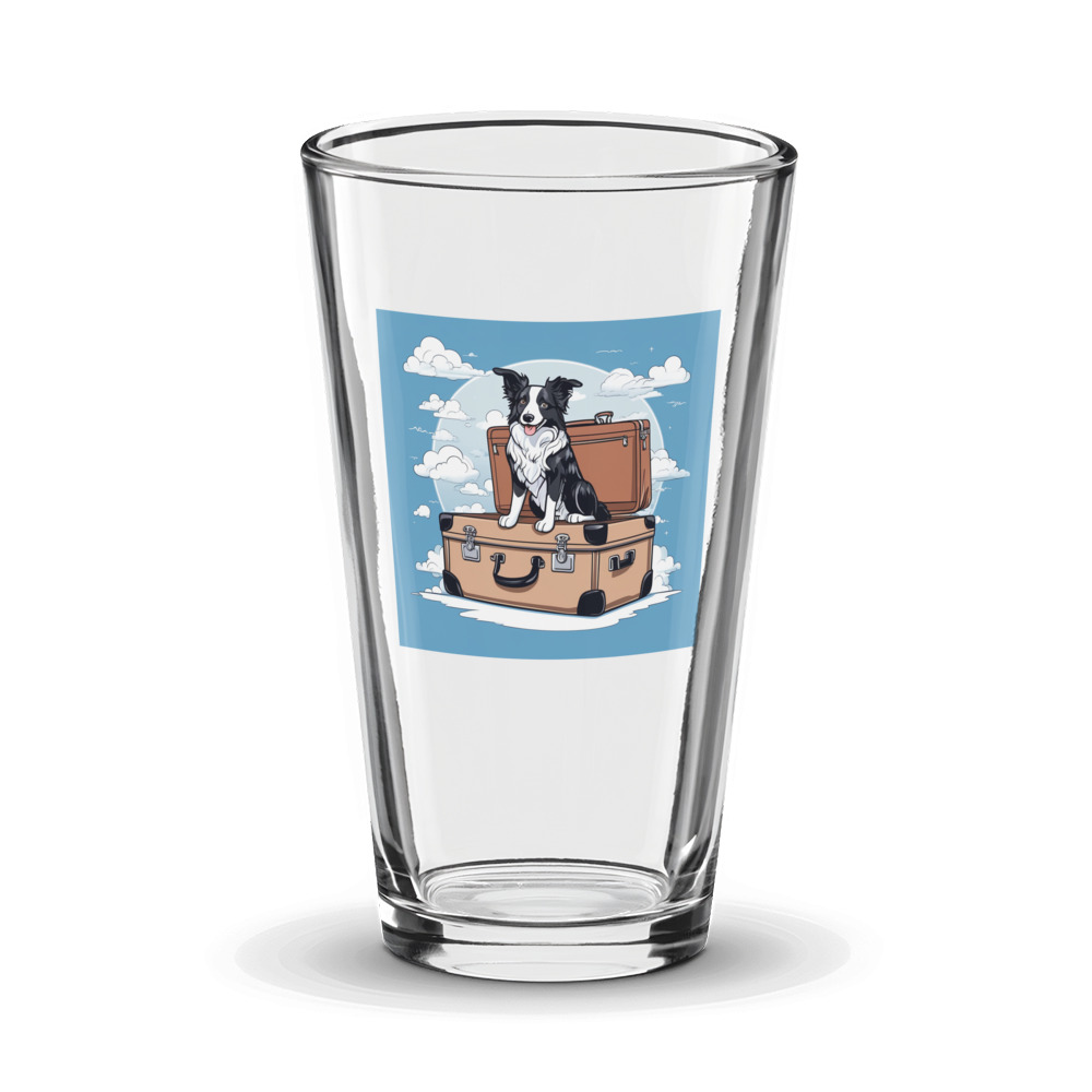PugMug Custom Border Collie Glass Tumbler