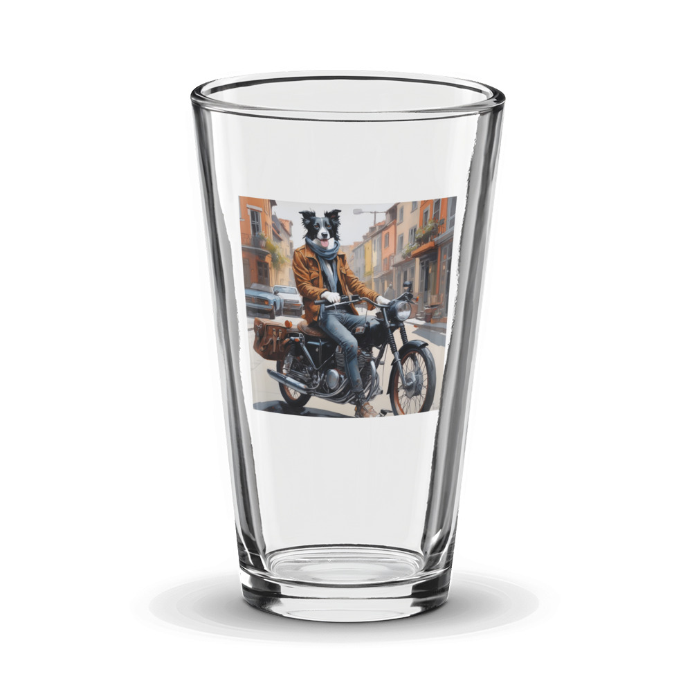 PugMug Custom Border Collie Glass Tumbler
