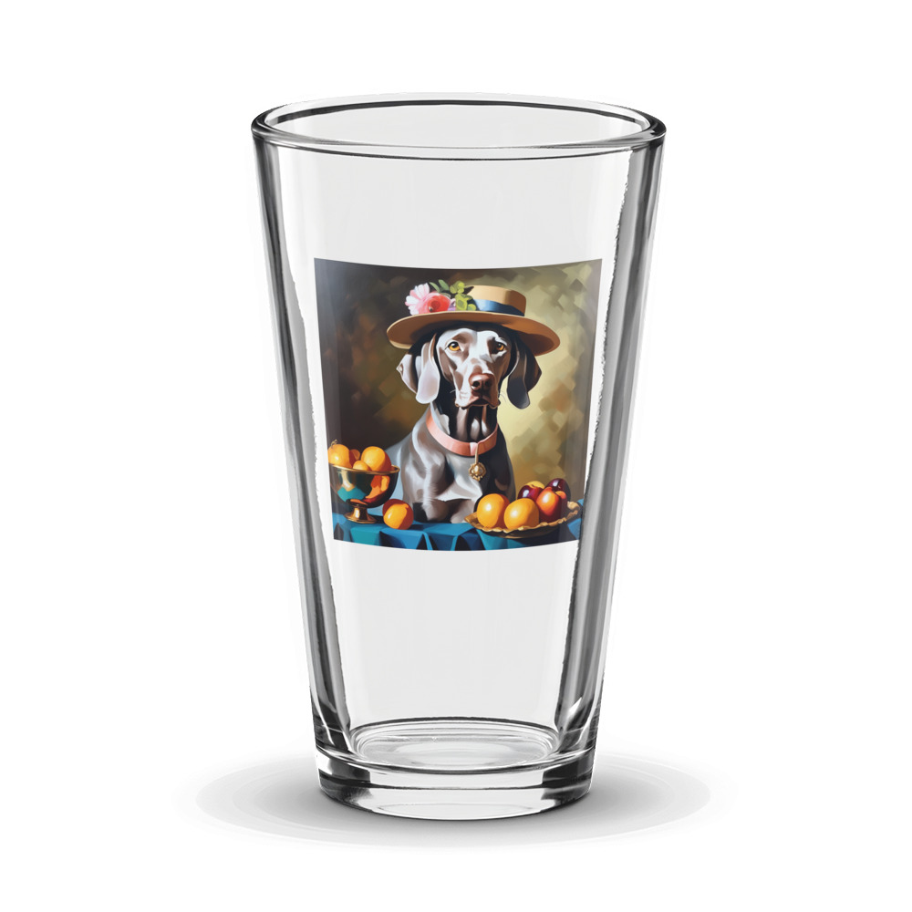 PugMug Custom Weimaraner Glass Tumbler