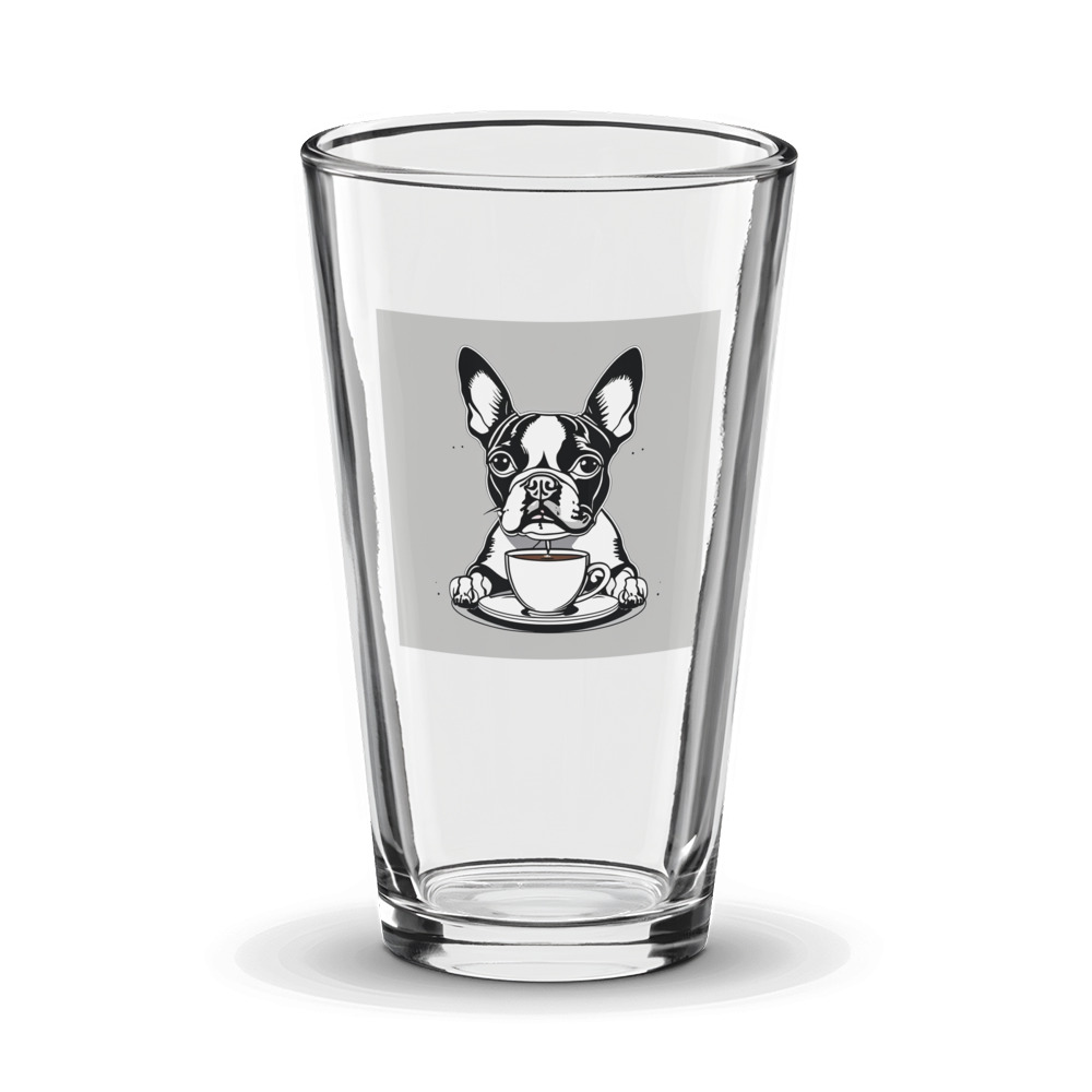 PugMug Custom Boston Terrier Glass Tumbler