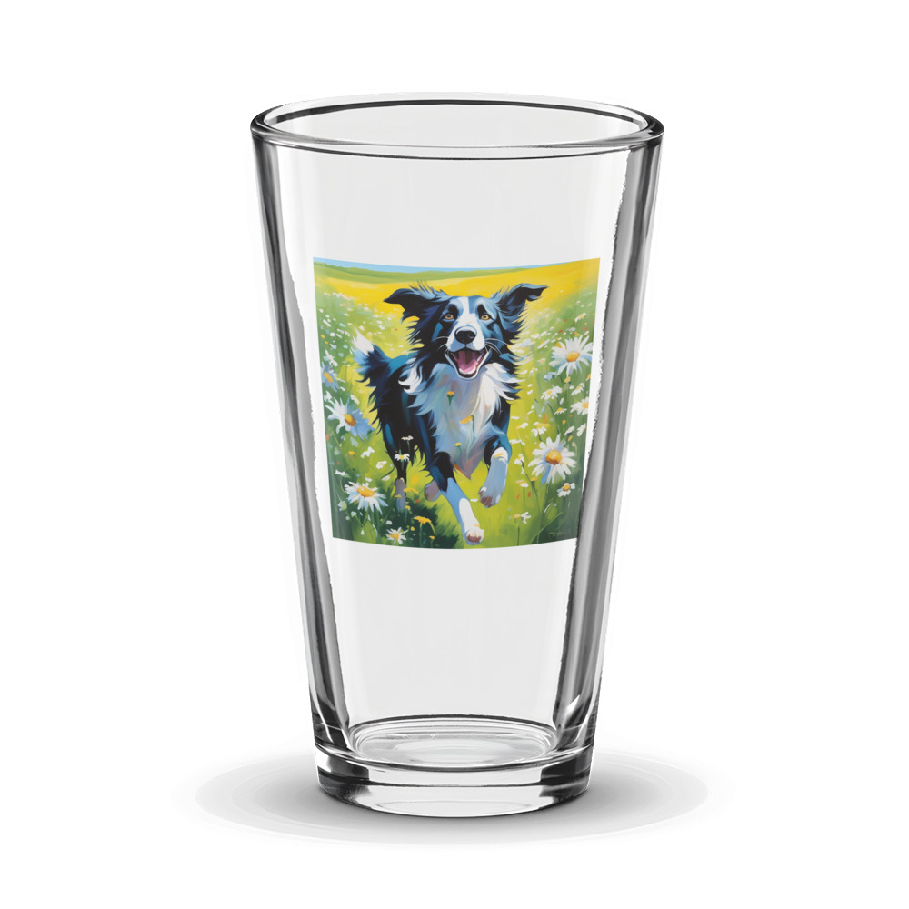PugMug Custom Border Collie Glass Tumbler