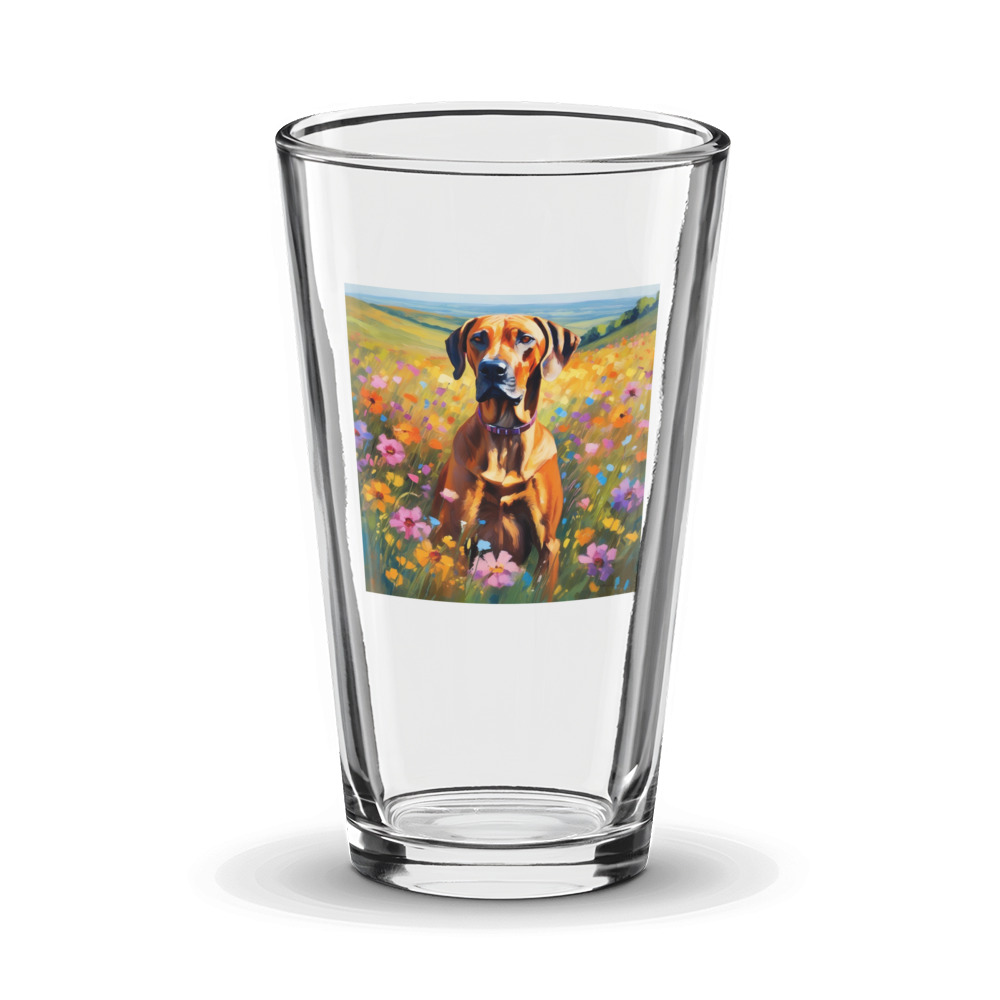 PugMug Custom Rhodesian Ridgeback Glass Tumbler