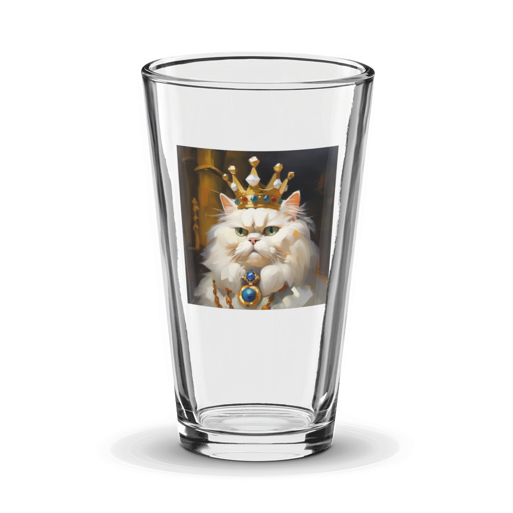PugMug Custom White Persian Cat Glass Tumbler