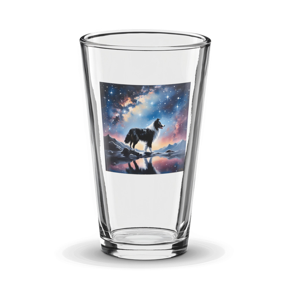 PugMug Custom Border Collie Glass Tumbler
