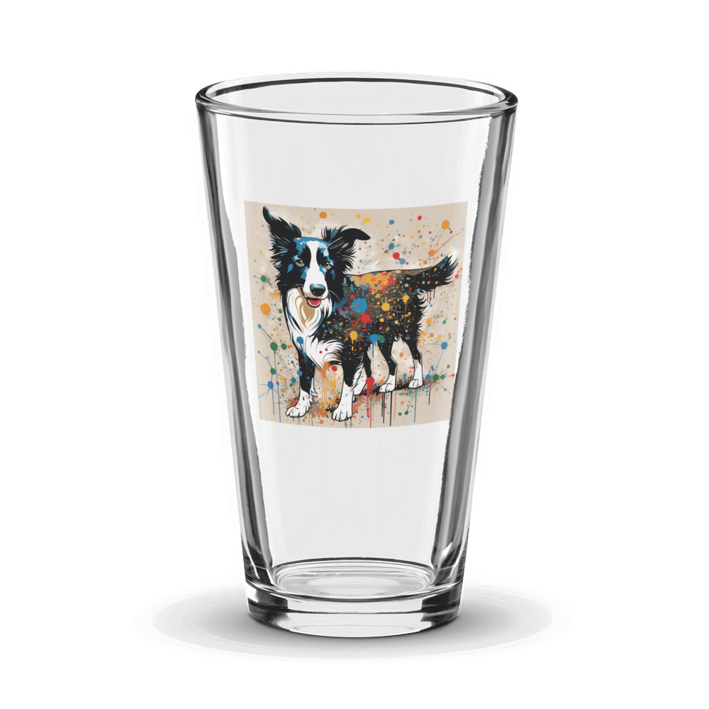 PugMug Custom Border Collie Glass Tumbler