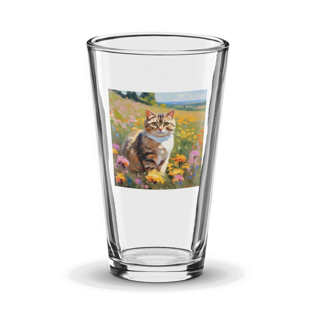PugMug Custom Tabby Scottish Fold Cat Glass Tumbler