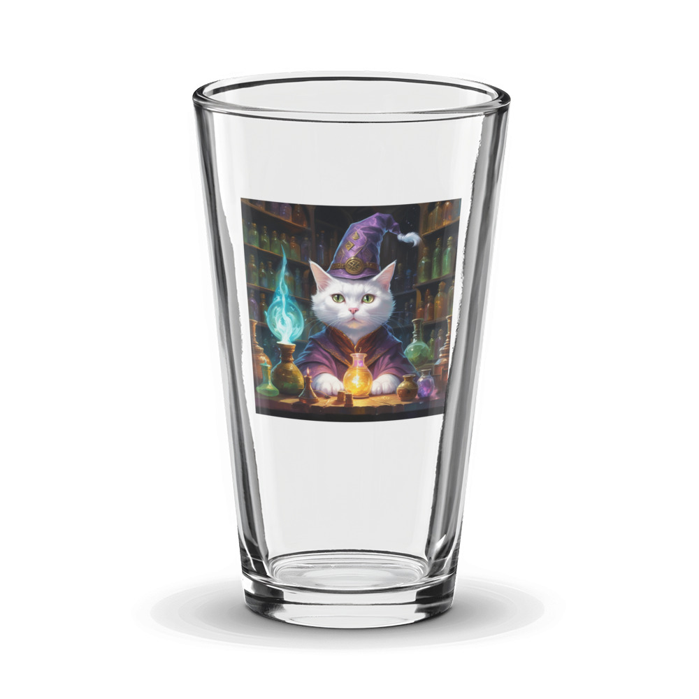 PugMug Custom White American Shorthair Cat Glass Tumbler