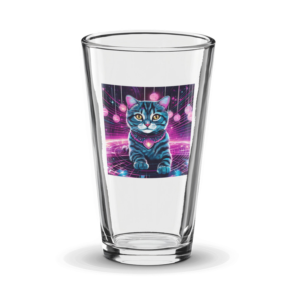 PugMug Custom Tabby Scottish Fold Cat Glass Tumbler