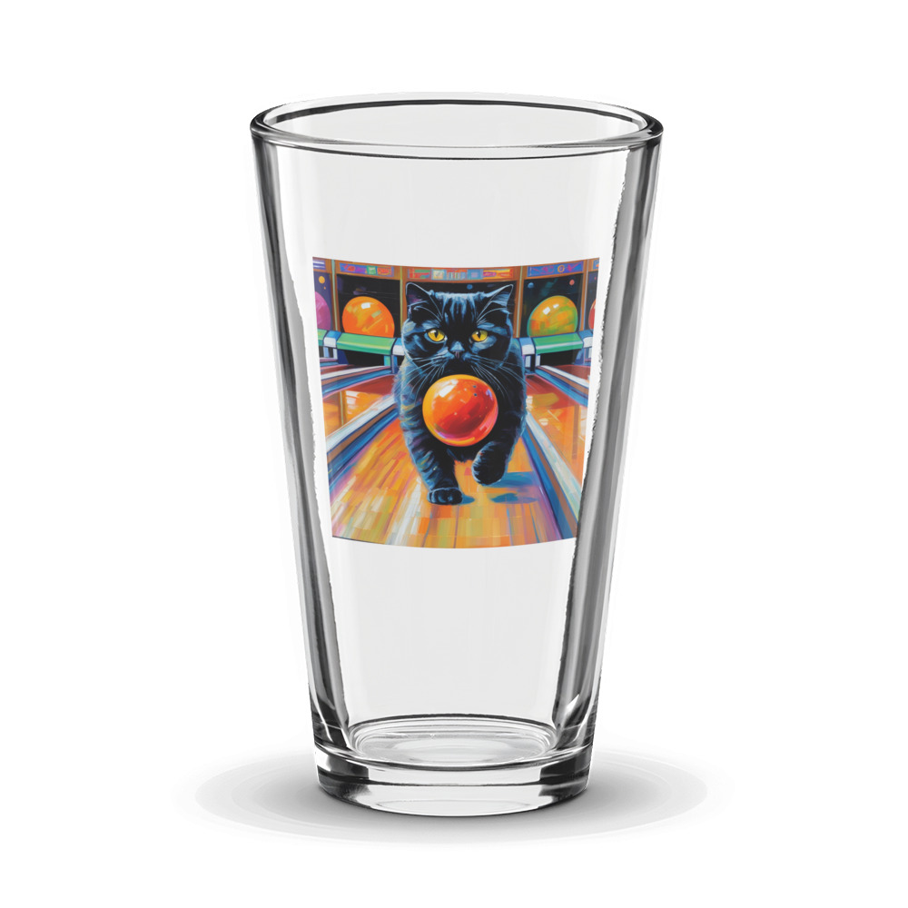 PugMug Custom Black Scottish Fold Cat Glass Tumbler