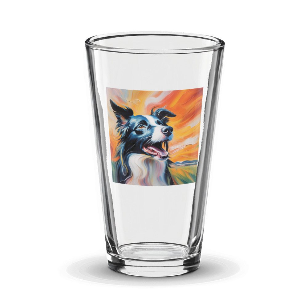 PugMug Custom Border Collie Glass Tumbler