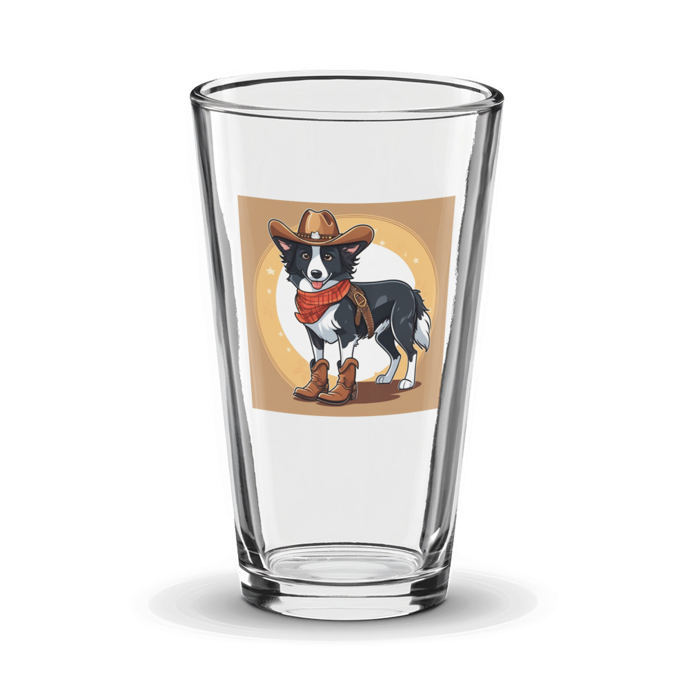 PugMug Custom Border Collie Glass Tumbler