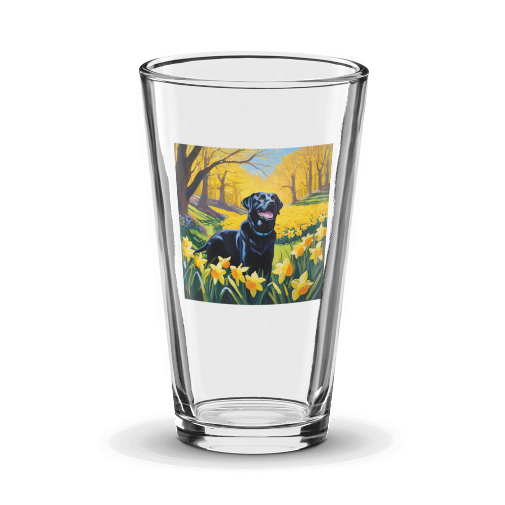 PugMug Custom Black Labrador Retriever Glass Tumbler