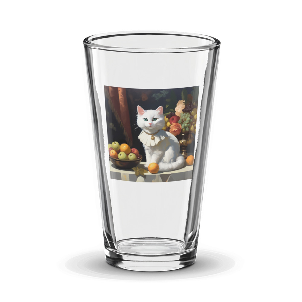 PugMug Custom White Companion Cat Glass Tumbler