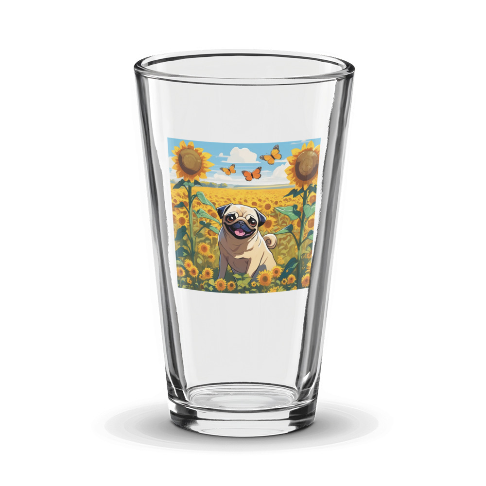 PugMug Custom Pug Glass Tumbler