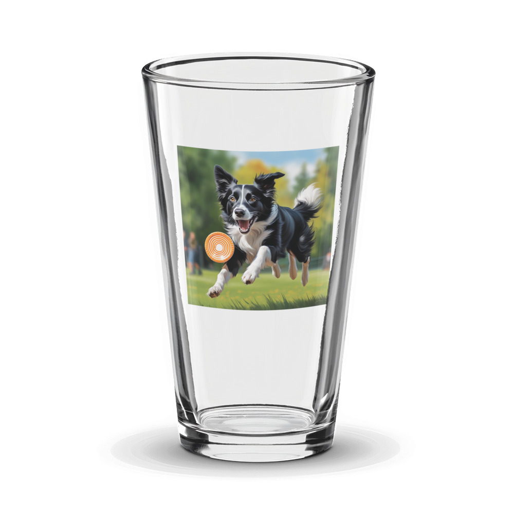 PugMug Custom Border Collie Glass Tumbler