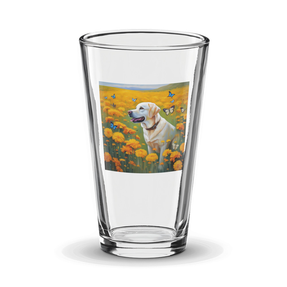 PugMug Custom White Labrador Retriever Glass Tumbler