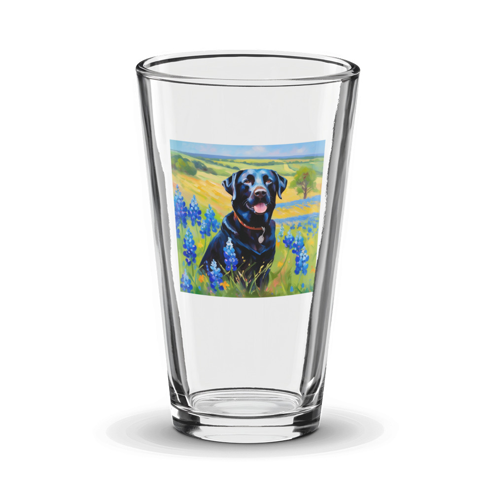 PugMug Custom Black Labrador Retriever Glass Tumbler