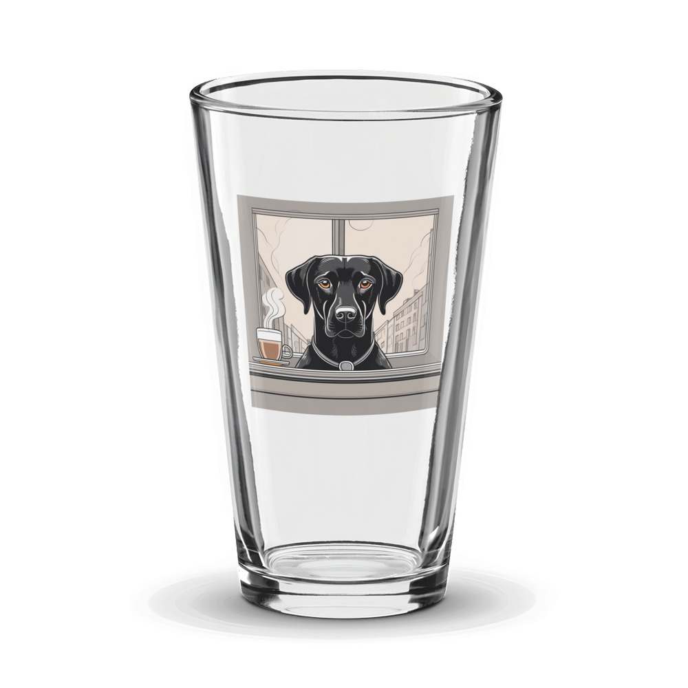 PugMug Custom Black Labrador Retriever Glass Tumbler